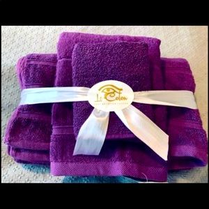 - Egyptian Cotton Towel Set 2 bath, 2 hand , 6 face towels